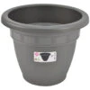 Hega Hogar Bloempot - Grijs - Kunststof - Rond - 40 Cm -Tuinmeubel Winkel 1000040989