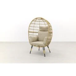 VDG Lola Egg Relaxstoel - Natural Sand -Tuinmeubel Winkel 1000042586 0102