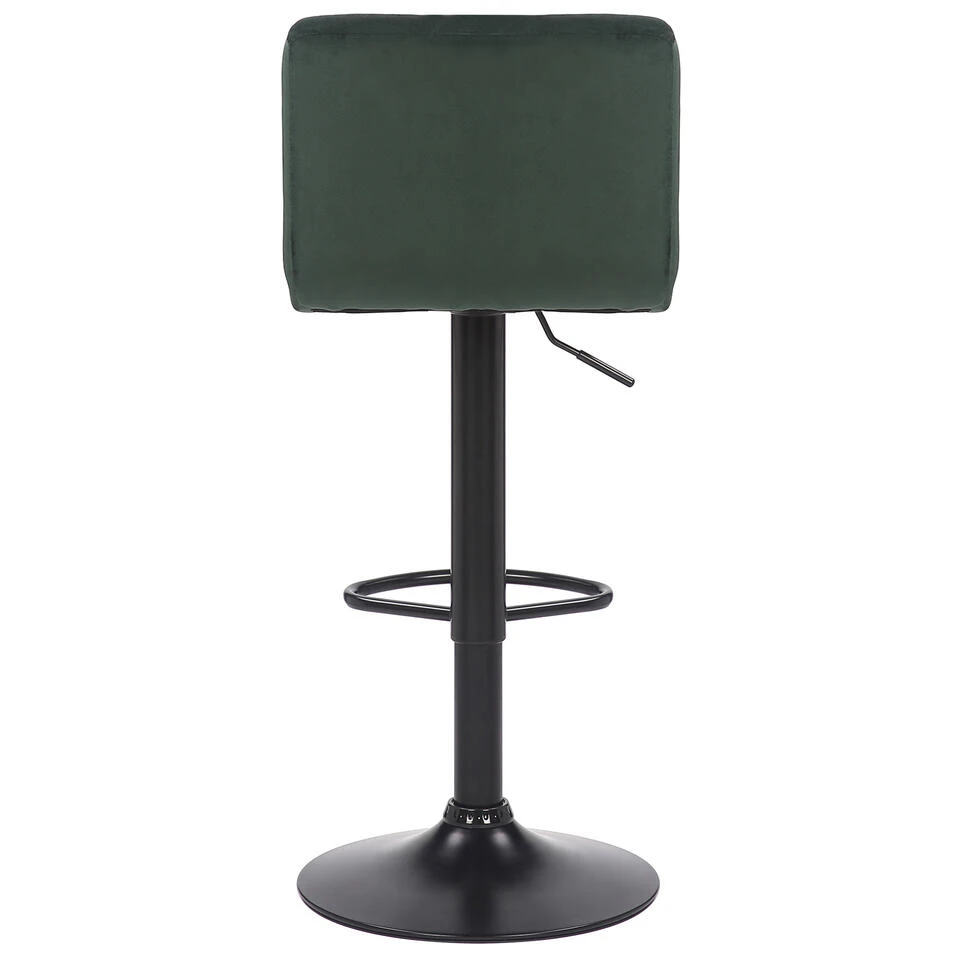 CLP Set Van 2 Barkrukken Feni Fluweel - Groen 6 CLP Set Van 2 Barkrukken Feni Fluweel - Groen - Afbeelding 4