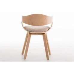 CLP Eetkamerstoel Kingston Natura Frame Stof - Crème -Tuinmeubel Winkel 1000043410 0103