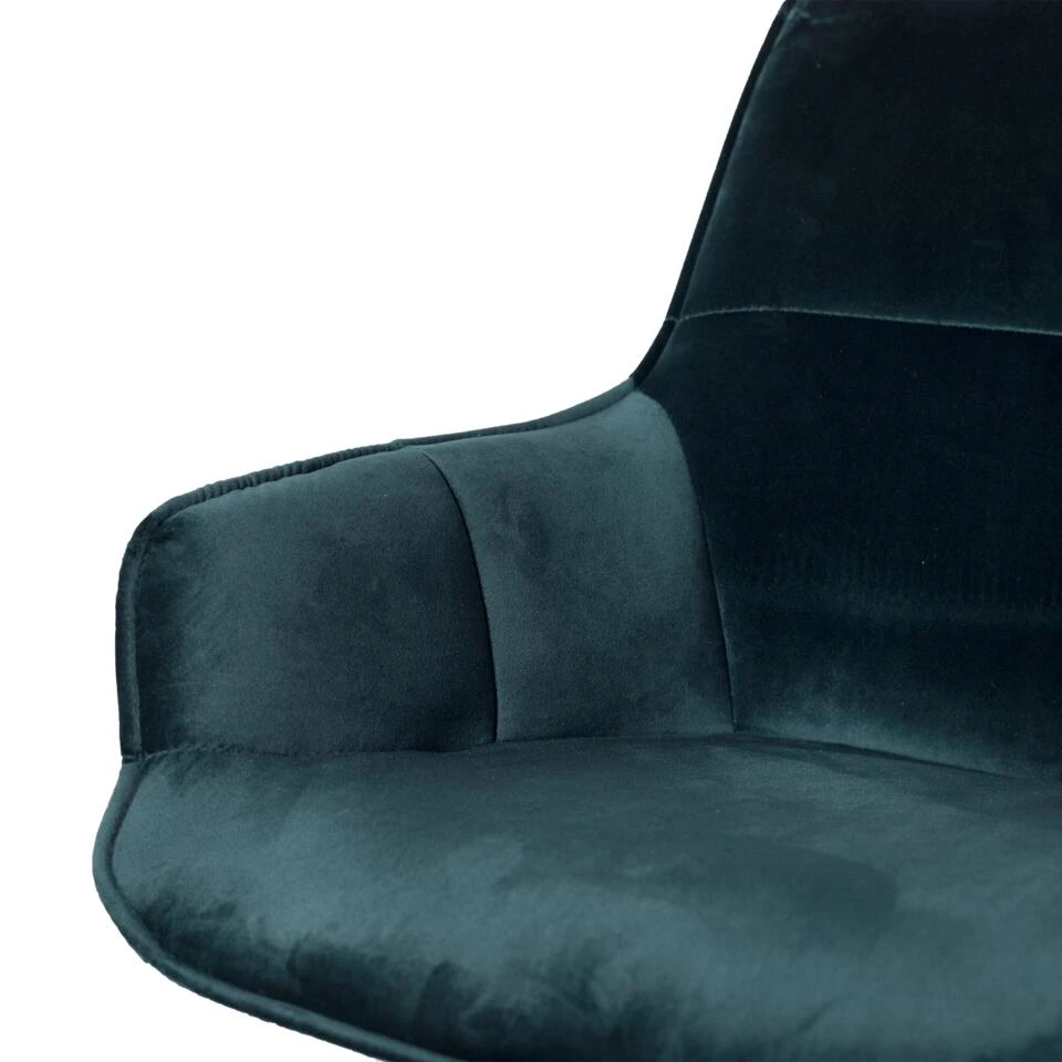 Giga Meubel Stoel Velvet Groen - 58x61x86 - Draaibaar - Shannon 5 Giga Meubel Stoel Velvet Groen - 58x61x86 - Draaibaar - Shannon - Afbeelding 3