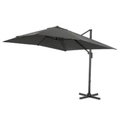 ACAZA Kantelbare Zweefparasol 300x300 Cm - Donker Grijs