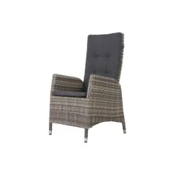 VDG Manhattan Wicker Verstelbare Tuinstoel - Dubbel Light Grey