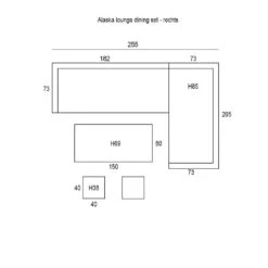Garden Impressions Alaska L/D Set 6-delig Rechts - Vintage Willow -Tuinmeubel Winkel 1000052366 0103