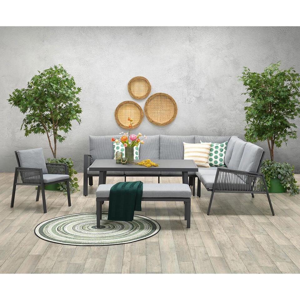 Garden Impressions Brendon Lounge Dining Set 4-delig R - Licht Grijs 4 Garden Impressions Brendon Lounge Dining Set 4-delig R - Licht Grijs - Afbeelding 2
