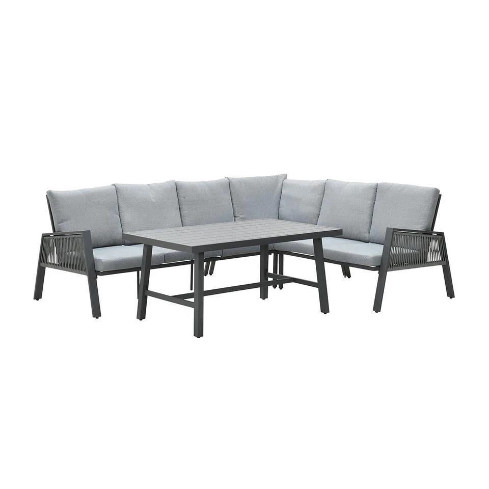 Garden Impressions Brendon Lounge Dining Set 4-delig R - Licht Grijs 3 Garden Impressions Brendon Lounge Dining Set 4-delig R - Licht Grijs
