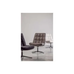 WOOOD Dirkje Draaifauteuil - Leerlook - Zwart - 101x70x85 8 WOOOD Dirkje Draaifauteuil - Leerlook - Zwart - 101x70x85 -Tuinmeubel Winkel 1000052486 0102
