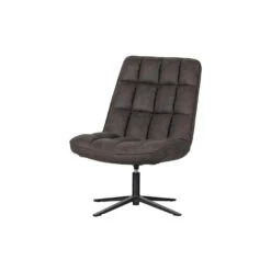 WOOOD Dirkje Draaifauteuil - Leerlook - Zwart - 101x70x85 9 WOOOD Dirkje Draaifauteuil - Leerlook - Zwart - 101x70x85 -Tuinmeubel Winkel 1000052486 0103