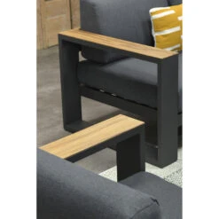 Garden Impressions Plaza Lounge Dining Set Donker Grijs-teaklook -Tuinmeubel Winkel 1000052962 0104