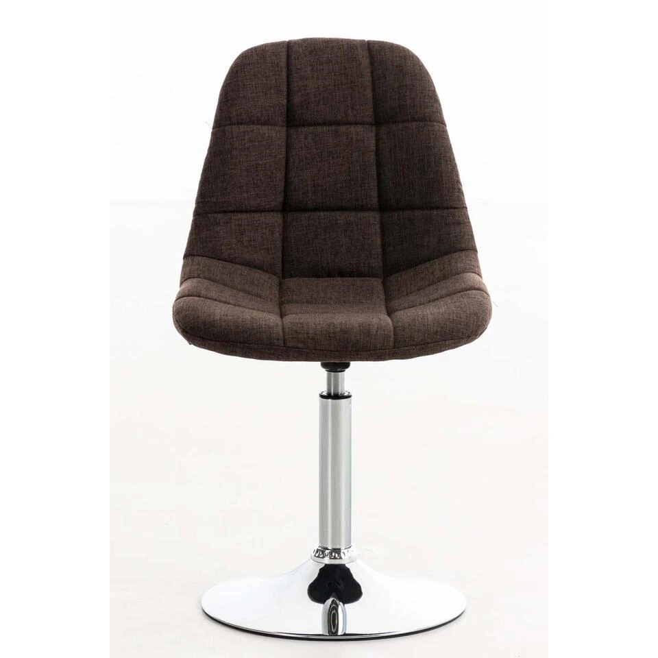 CLP Eetkamerstoel Emil Stof Bruin 4 CLP Eetkamerstoel Emil Stof Bruin - Afbeelding 2