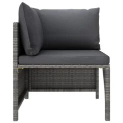 VidaXL 4-delige Loungeset Met Kussens Poly Rattan Grijs 8 VidaXL 4-delige Loungeset Met Kussens Poly Rattan Grijs -Tuinmeubel Winkel 1000056399 0103