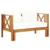 VidaXL Tuinbank 2-zits Met Kussens 122 Cm Massief Acaciahout 1 VidaXL Tuinbank 2-zits Met Kussens 122 Cm Massief Acaciahout -Tuinmeubel Winkel 1000056452
