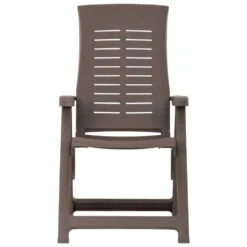 VidaXL Tuinstoelen 2 St Verstelbaar Kunststof Mokka -Tuinmeubel Winkel 1000056537 0103