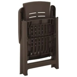 VidaXL Tuinstoelen 2 St Verstelbaar Kunststof Mokka -Tuinmeubel Winkel 1000056537 0105