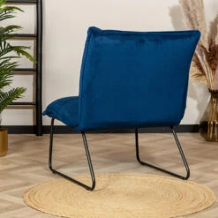 Velvet Fauteuil Maud Donkerblauw - Stof - Blauw 8 Velvet Fauteuil Maud Donkerblauw - Stof - Blauw -Tuinmeubel Winkel 1000058494 0102