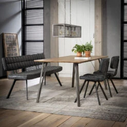 Hoyz - Eetkamerbank 180 Cm - Kunstleer - 4 Personen -Tuinmeubel Winkel 1000058887 0102