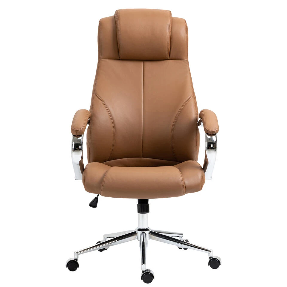 Clp Bureaustoel Salford Leder Licht Bruin 4 Clp Bureaustoel Salford Leder Licht Bruin - Afbeelding 2