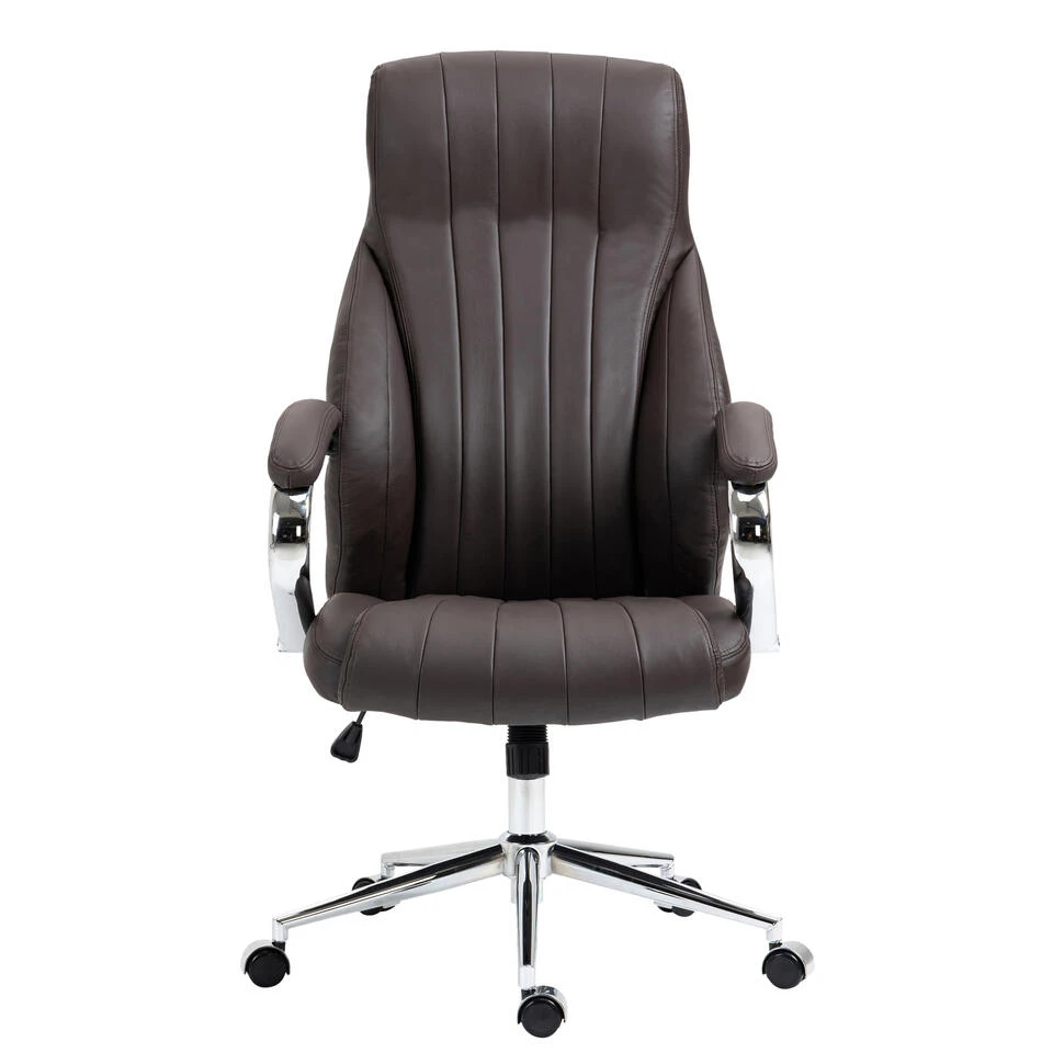 Clp Bureaustoel Wigan Leder Bruin 4 Clp Bureaustoel Wigan Leder Bruin - Afbeelding 2