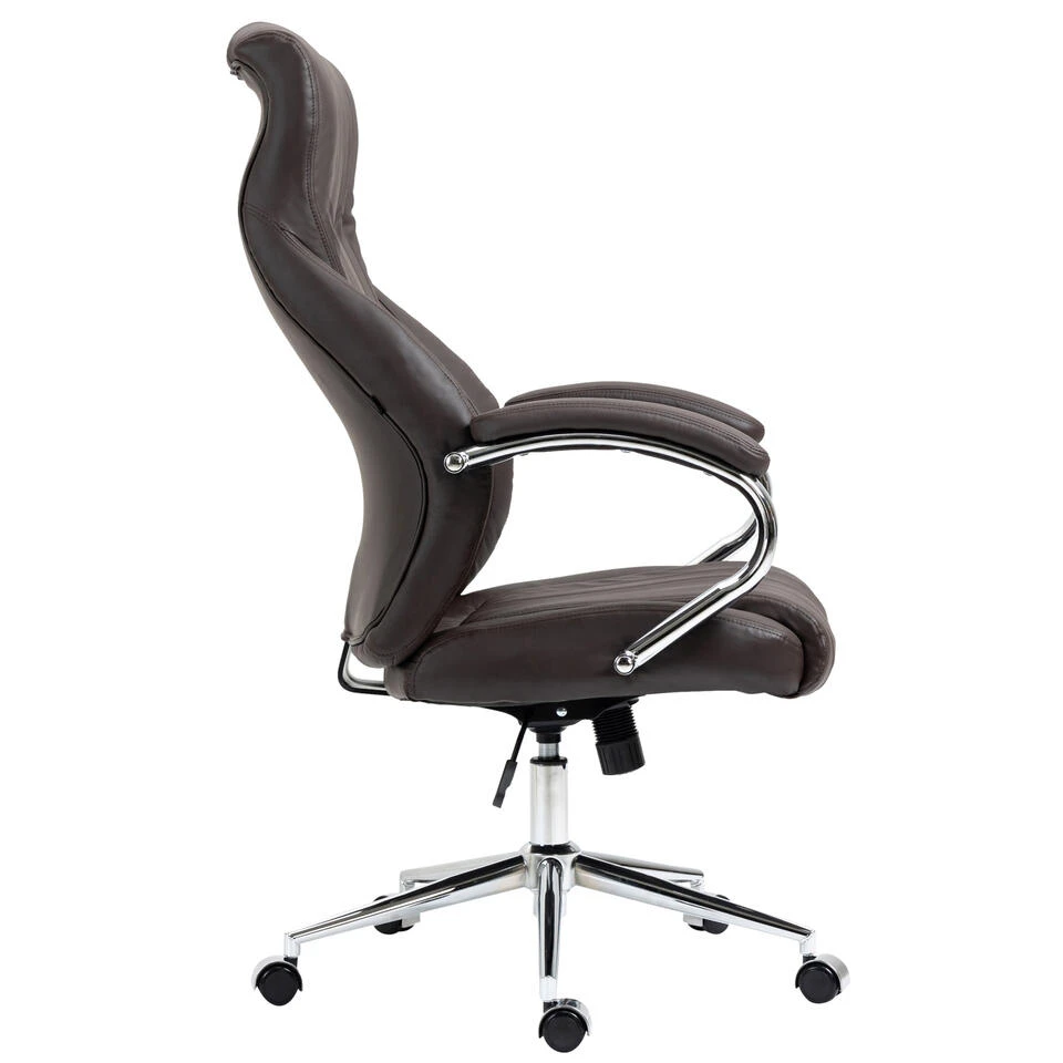 Clp Bureaustoel Wigan Leder Bruin 5 Clp Bureaustoel Wigan Leder Bruin - Afbeelding 3