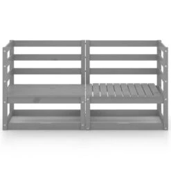 VidaXL Tuinbank 2-zits Massief Grenenhout Grijs -Tuinmeubel Winkel 1000060772 0102