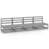 VidaXL Tuinbank 4-zits Massief Grenenhout Grijs 1 VidaXL Tuinbank 4-zits Massief Grenenhout Grijs -Tuinmeubel Winkel 1000060785