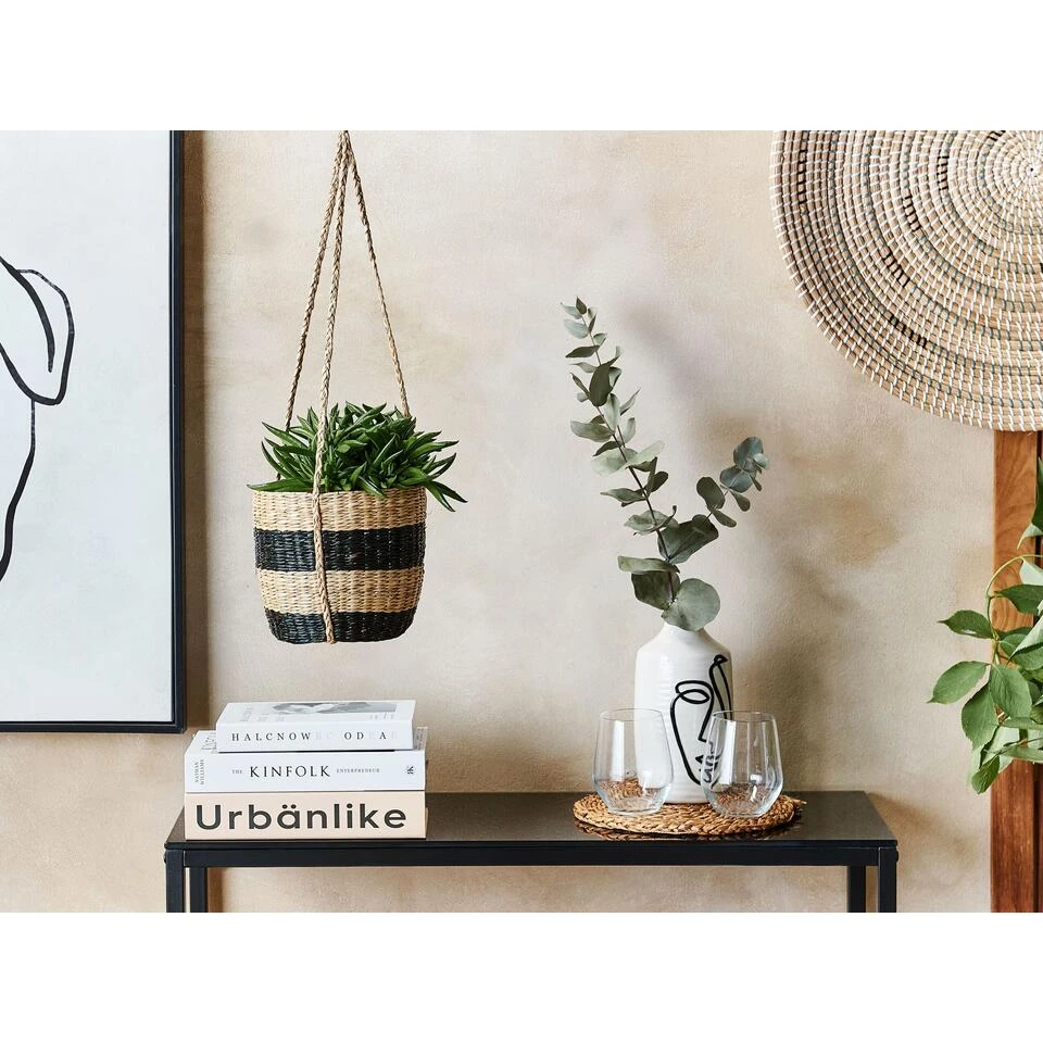 Beliani Bloempot Voor Binnen RUFFE - Beige Zeewier 4 Beliani Bloempot Voor Binnen RUFFE - Beige Zeewier - Afbeelding 2