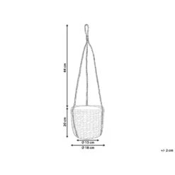 Beliani Bloempot Voor Binnen RUFFE - Beige Zeewier 8 Beliani Bloempot Voor Binnen RUFFE - Beige Zeewier -Tuinmeubel Winkel 1000062262 0102
