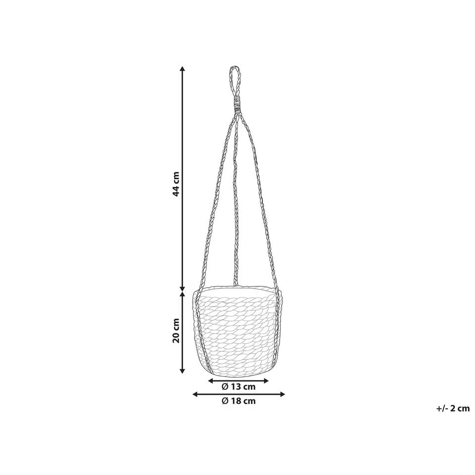 Beliani Bloempot Voor Binnen RUFFE - Beige Zeewier 5 Beliani Bloempot Voor Binnen RUFFE - Beige Zeewier - Afbeelding 3