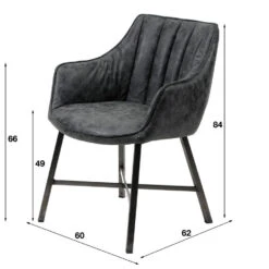Giga Meubel Eetkamerfauteuil Zwart - PU-Leer - RVS Onderstel 9 Giga Meubel Eetkamerfauteuil Zwart - PU-Leer - RVS Onderstel -Tuinmeubel Winkel 1000065947 0103