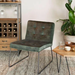 Giga Meubel Fauteuil Stof Groen - 69x55,5x75cm - Stoel Clark 8 Giga Meubel Fauteuil Stof Groen - 69x55,5x75cm - Stoel Clark -Tuinmeubel Winkel 1000068567 0102