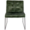 Giga Meubel Fauteuil Stof Groen - 69x55,5x75cm - Stoel Clark