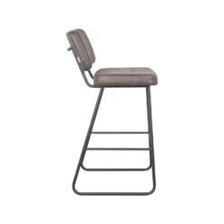 LABEL51 - Barkruk Noah - Antraciet - Micro Suede -Tuinmeubel Winkel 1000068971 0102