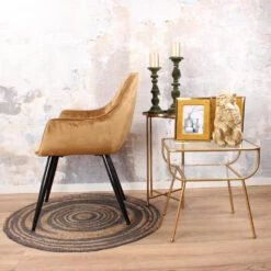 DS4U® Ravi Eetkamerstoel 2.0 - Stof - Goudkleurig 8 DS4U® Ravi Eetkamerstoel 2.0 - Stof - Goudkleurig -Tuinmeubel Winkel 1000069455 0102