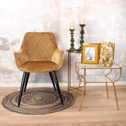 DS4U® Ravi Eetkamerstoel 2.0 - Stof - Goudkleurig 9 DS4U® Ravi Eetkamerstoel 2.0 - Stof - Goudkleurig -Tuinmeubel Winkel 1000069455 0103