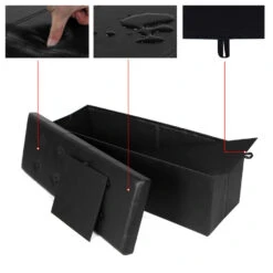 ACAZA Poef - Opvouwbaar - Zonder Poten - 2 Compartimenten - 110 Cm - Zwart 8 ACAZA Poef - Opvouwbaar - Zonder Poten - 2 Compartimenten - 110 Cm - Zwart -Tuinmeubel Winkel 1000070620 0102