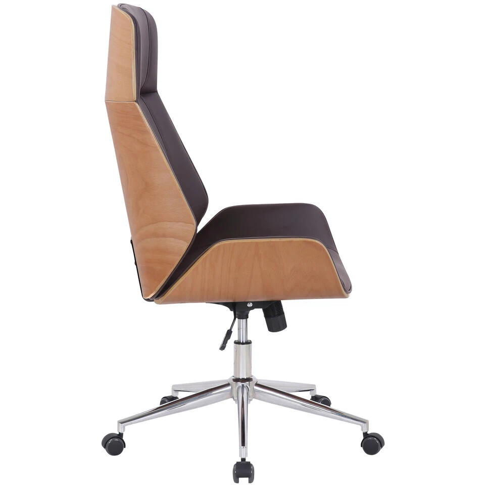 Clp Bureaustoel Varel Natura Frame Kunstleer Bruin 5 Clp Bureaustoel Varel Natura Frame Kunstleer Bruin - Afbeelding 3