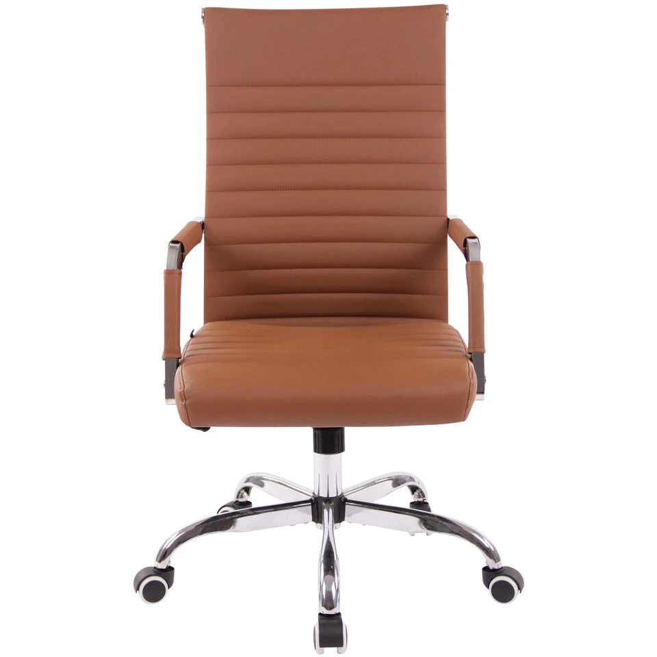 Clp Bureaustoel Amadora Kunstleer Lichtbruin 4 Clp Bureaustoel Amadora Kunstleer Lichtbruin - Afbeelding 2