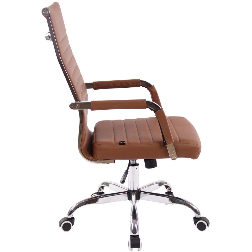 Clp Bureaustoel Amadora Kunstleer Lichtbruin 5 Clp Bureaustoel Amadora Kunstleer Lichtbruin - Afbeelding 3