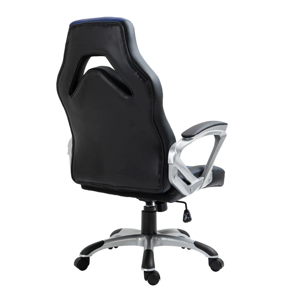 Clp Bureaustoel Foxton Kunstleder Blauw 6 Clp Bureaustoel Foxton Kunstleder Blauw - Afbeelding 4