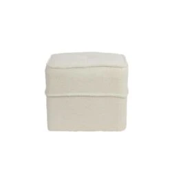 Poef Kiki - Wit - 40x40x35cm -Tuinmeubel Winkel 1000072861 0110