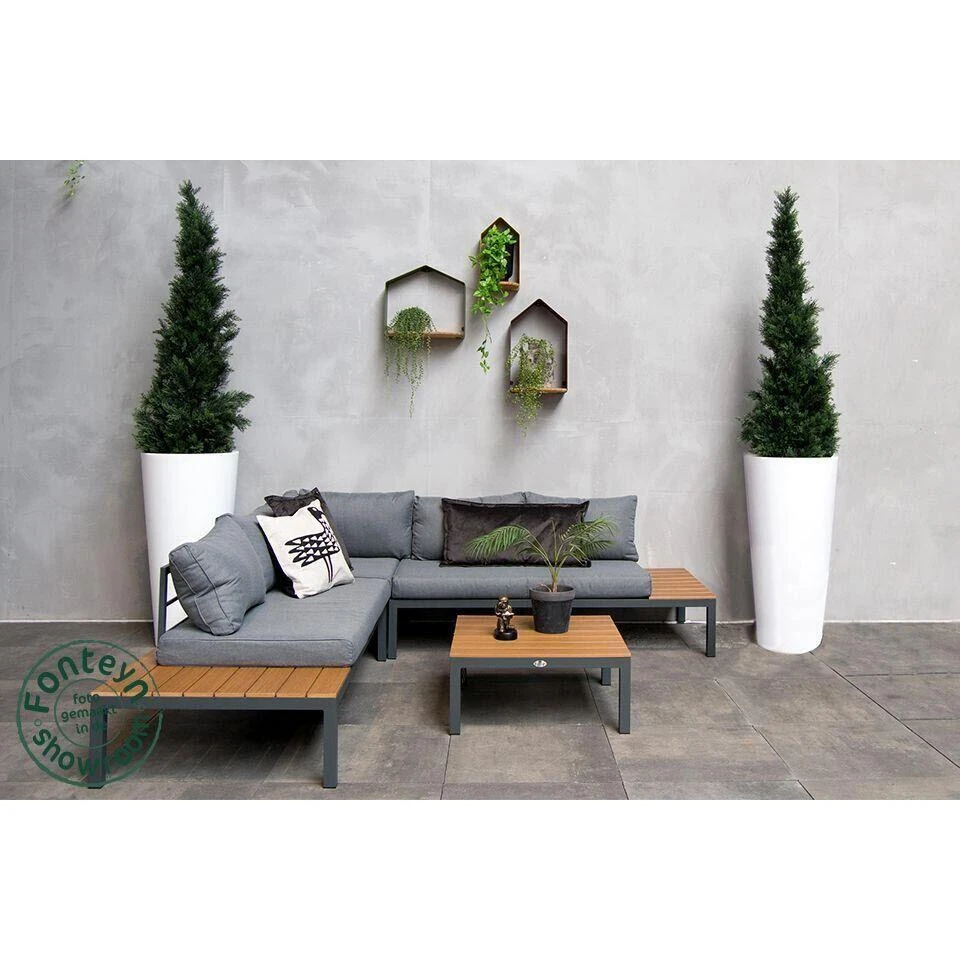 Fonteyn - Loungeset Palma - Antraciet 4 Fonteyn - Loungeset Palma - Antraciet - Afbeelding 2