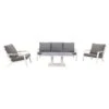 Hampton/Rockford stoel-bank Loungeset 4-delig – Wit/Teak 1 Hampton/Rockford stoel-bank Loungeset 4-delig – Wit/Teak -Tuinmeubel Winkel 1000073157