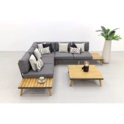 VDG Cordoba Loungeset Aluminium - Teak 4-delig -Tuinmeubel Winkel 1000073168 0102