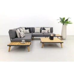 VDG Cordoba Loungeset Aluminium - Teak 4-delig -Tuinmeubel Winkel 1000073168 0103