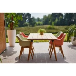 Set Van 2- Hartman Sophie Studio Diningstoel- French Green- Teak Poot -Tuinmeubel Winkel 1000073188 0103