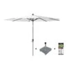 Platinum Riva Stokparasol 3 M. Rond - White Met Voet En Hoes -Tuinmeubel Winkel 1000073259