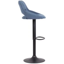 CLP Barkruk Milet Frame Zwart Stof Blauw 8 CLP Barkruk Milet Frame Zwart Stof Blauw -Tuinmeubel Winkel 1000073451 0102