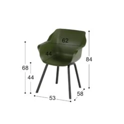 Hartman Sophie Element Dining Armstoel- Moss Groen - 4 St. -Tuinmeubel Winkel 1000074496 0103