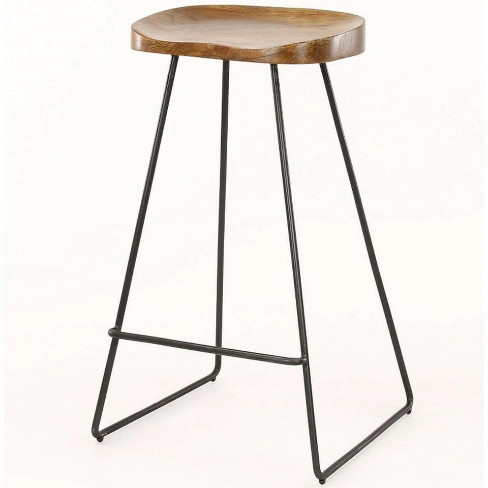 Essex Barkruk Acaciahout - Hout - Bruin 6 Essex Barkruk Acaciahout - Hout - Bruin - Afbeelding 4