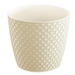 Prosperplast Plantenpot/bloempot - Kunststof - Creme - D26 X H23 Cm